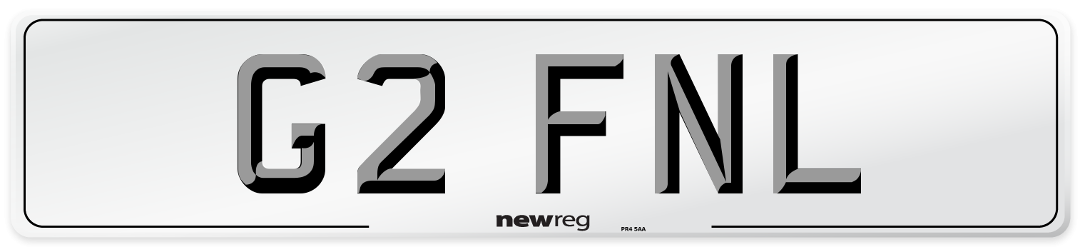 G2 FNL Number Plate from New Reg